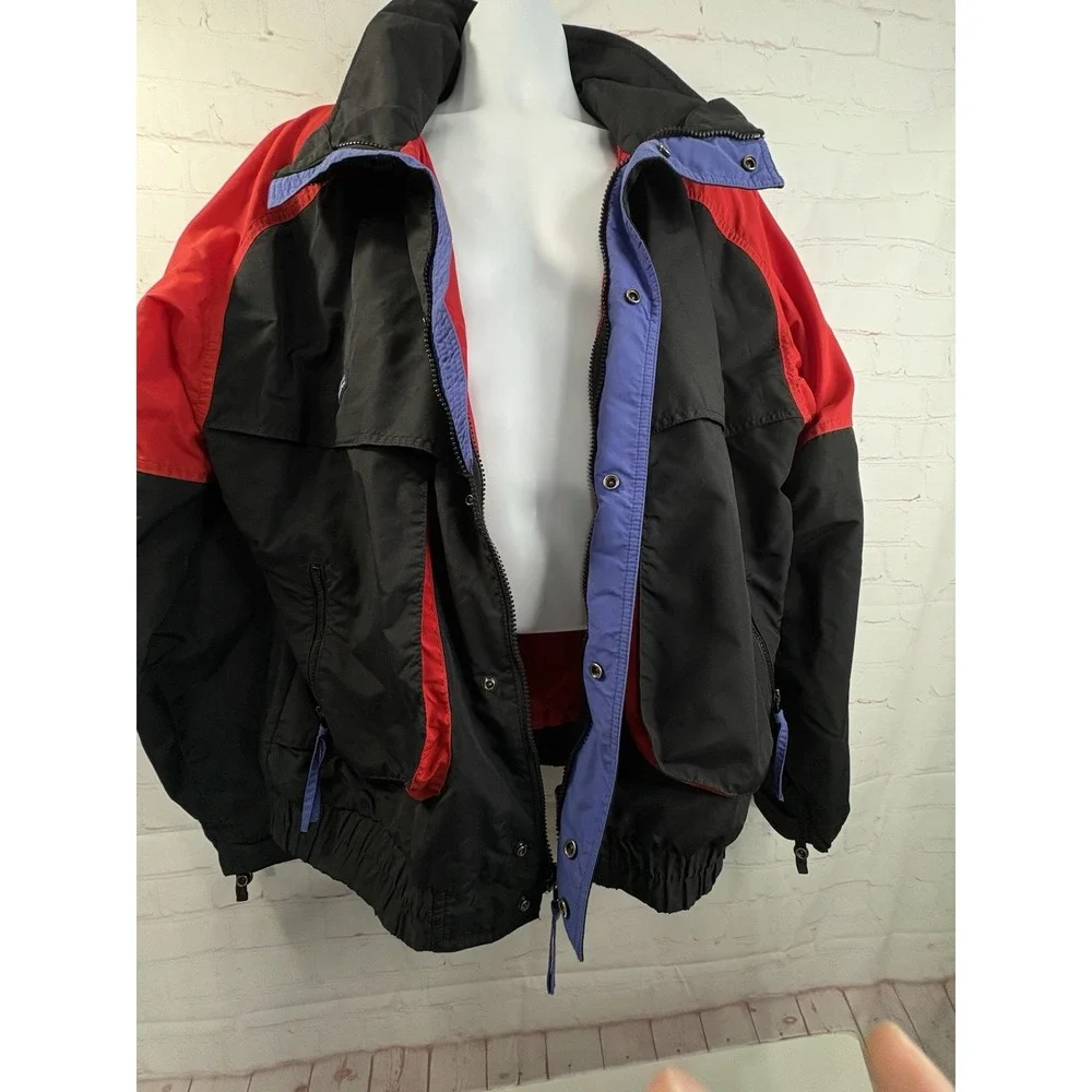 Vintage Columbia‎ Sportswear Powder Keg Ski Jacket Red Black Nylon Men's XL 80's